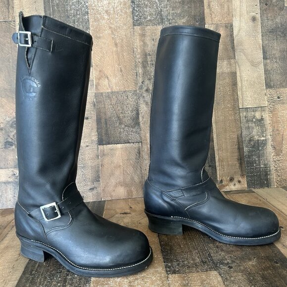 Chippewa 27909 Steel Toe Tall Engineer Moto Motorcycle Boots Mens 11 D - Picture 2 of 12